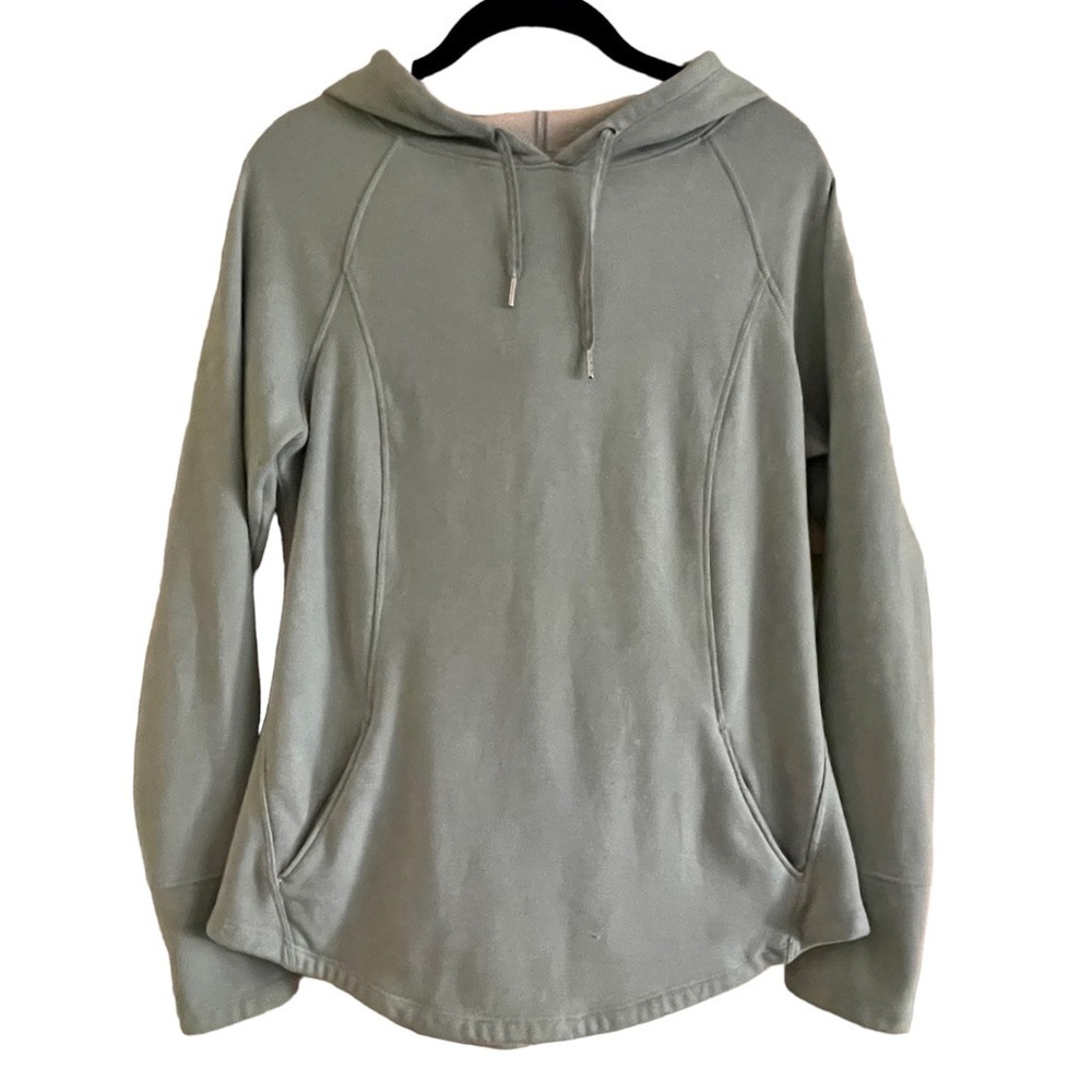 ATHLETIC WORKS, TEAL HOODIE. SIZE 8/10.